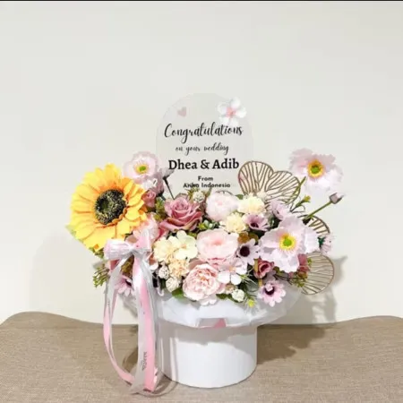 Bloom Box Akrilik Ucapan Wedding Kota Madiun